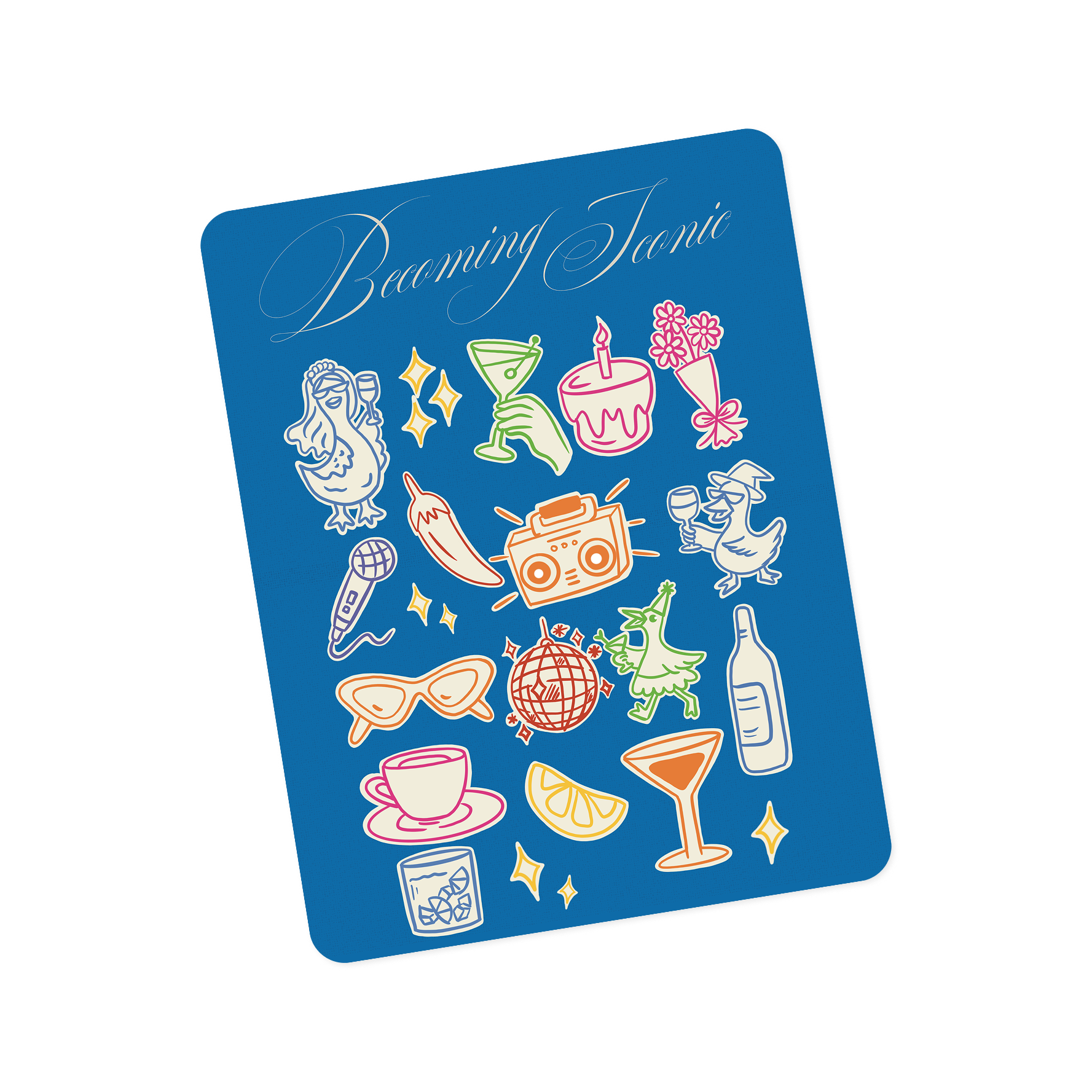 brb, becoming iconic sticker sheet