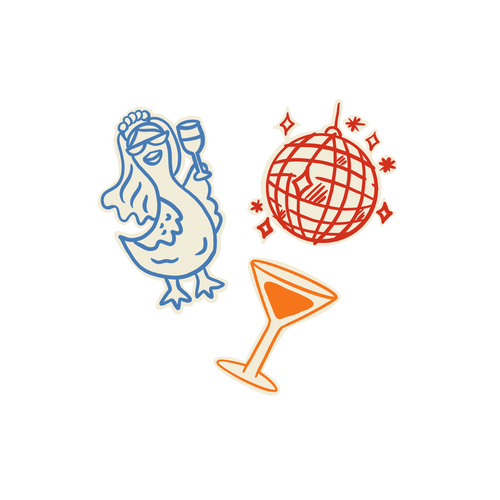 brb, becoming iconic sticker sheet