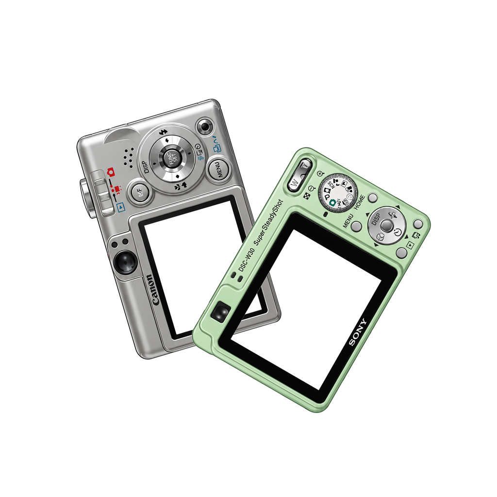 digicam photo frame stickers · set of 8