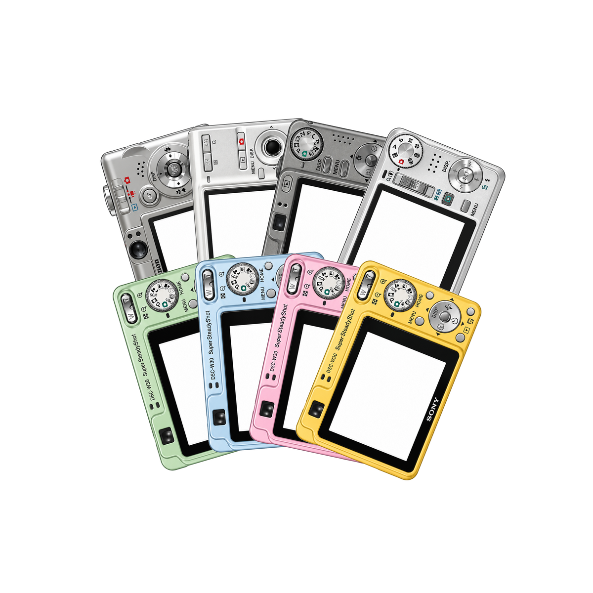 digicam photo frame stickers · set of 8