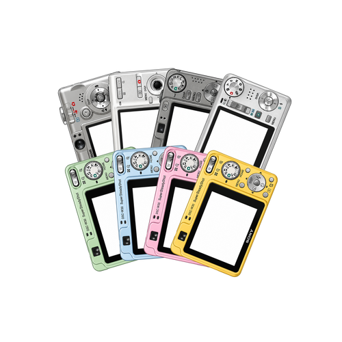 digicam photo frame stickers · set of 8
