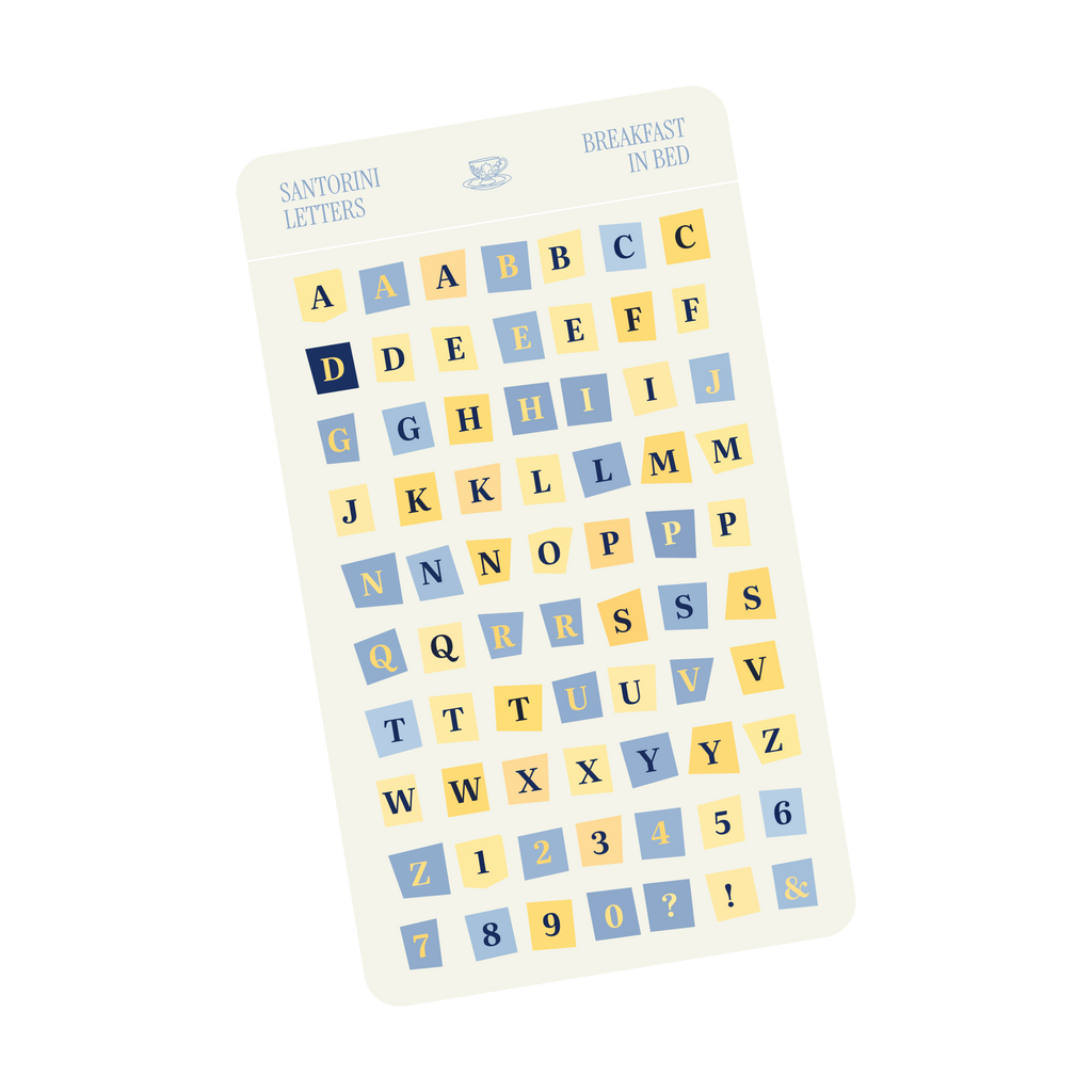 santorini letter sheet (ransom notes alphabet)