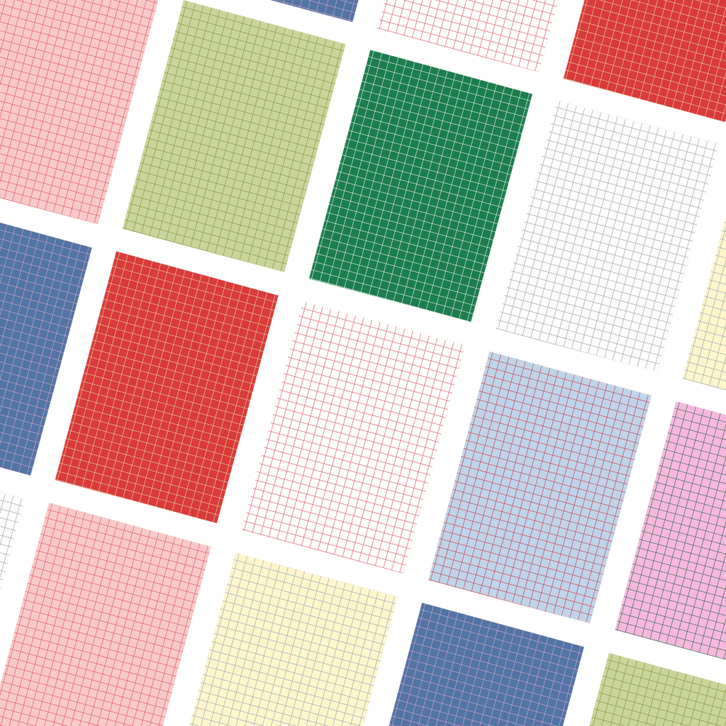 grid self-adhesive scrapbooking paper (pack of 10)