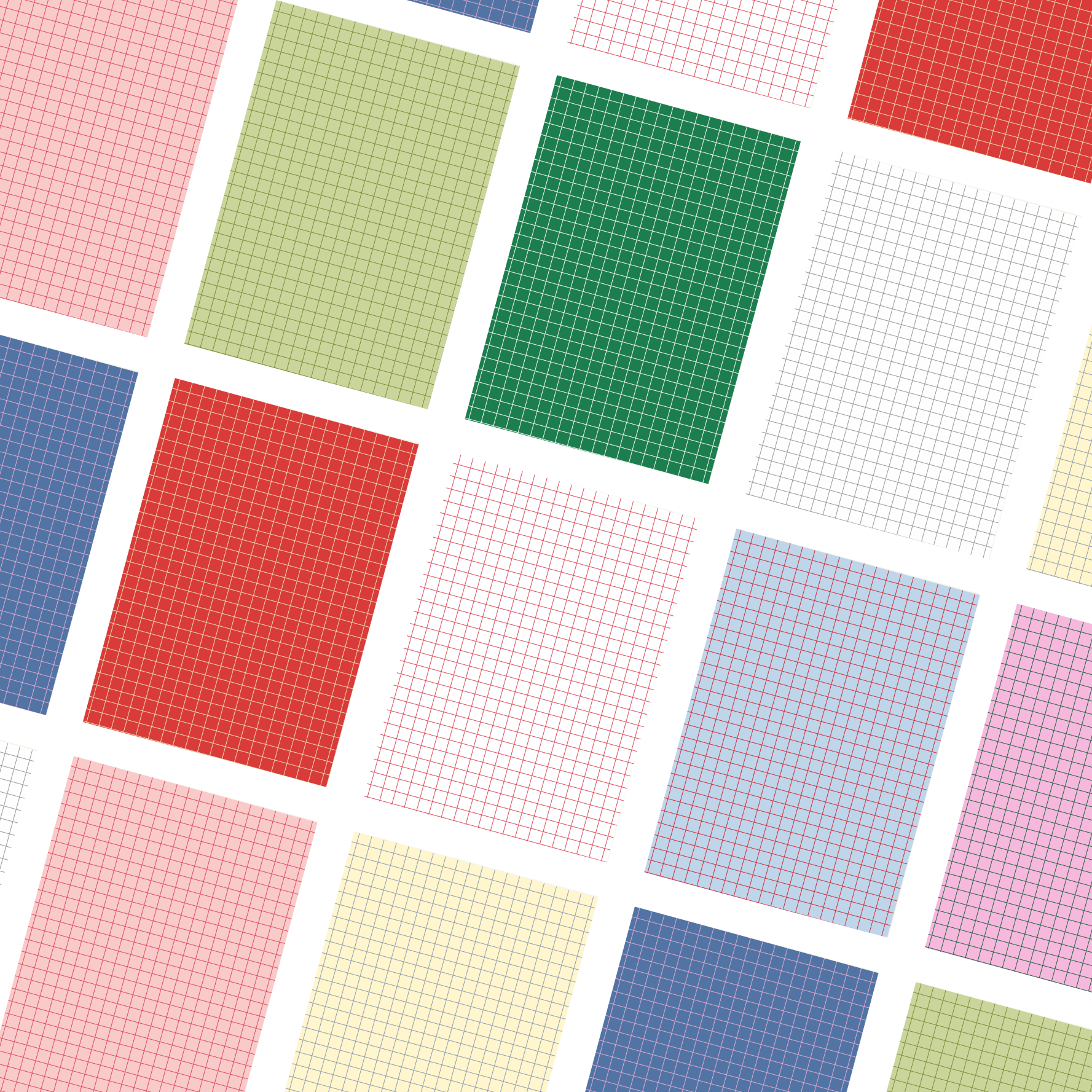 grid self-adhesive scrapbooking paper (pack of 10)