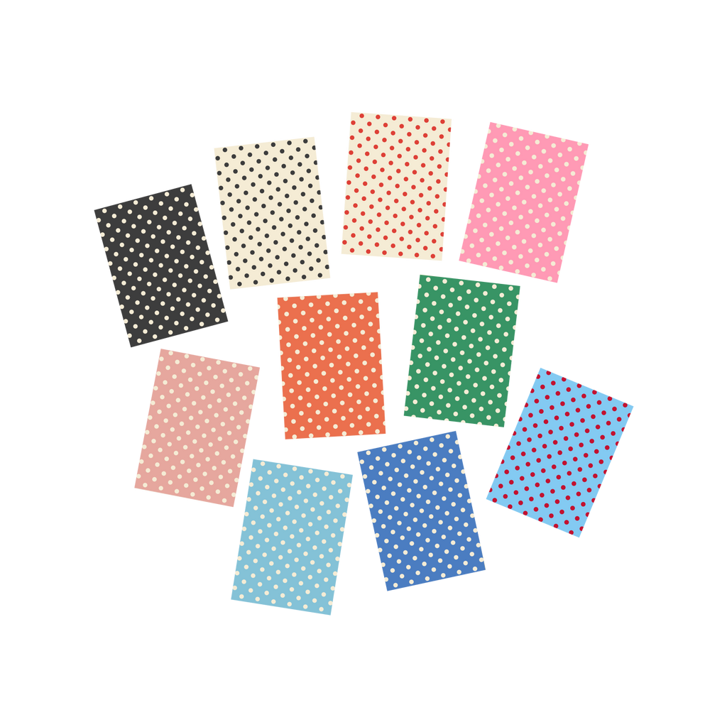 polka dots scrapbooking paper (pack of 10)