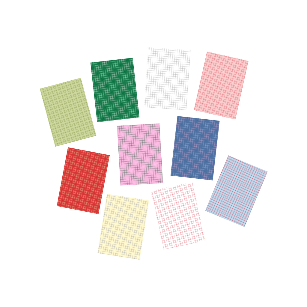 grid self-adhesive scrapbooking paper (pack of 10)