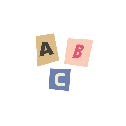 ransom letters sticker sheet (cut-out alphabet)