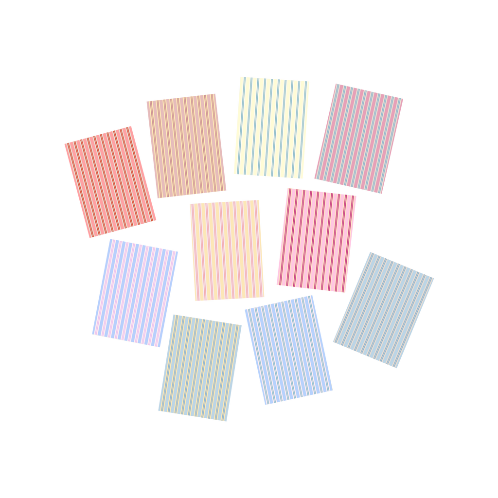 pinstripe self-adhesive scrapbooking paper (pack of 10)