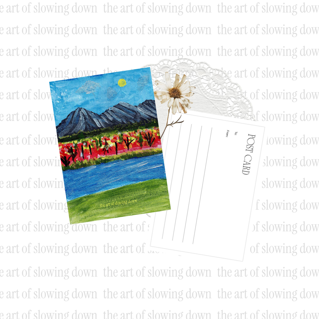 the art of slowing down - postcard