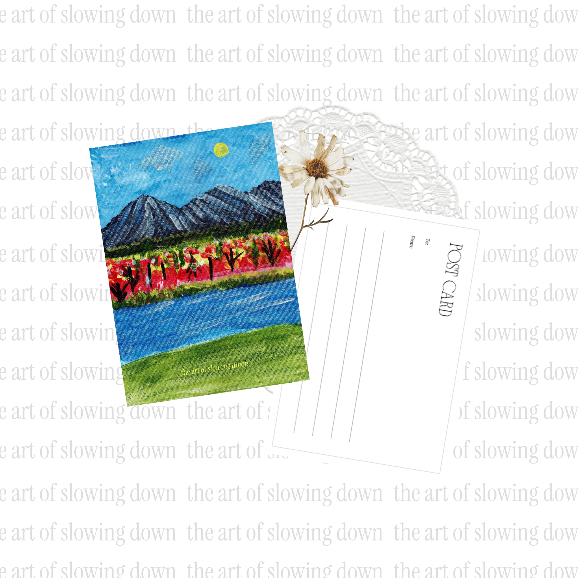the art of slowing down - postcard